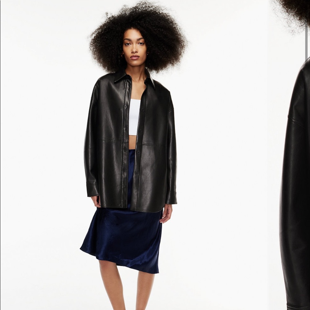 Aritzia pelli shirt vegan leather